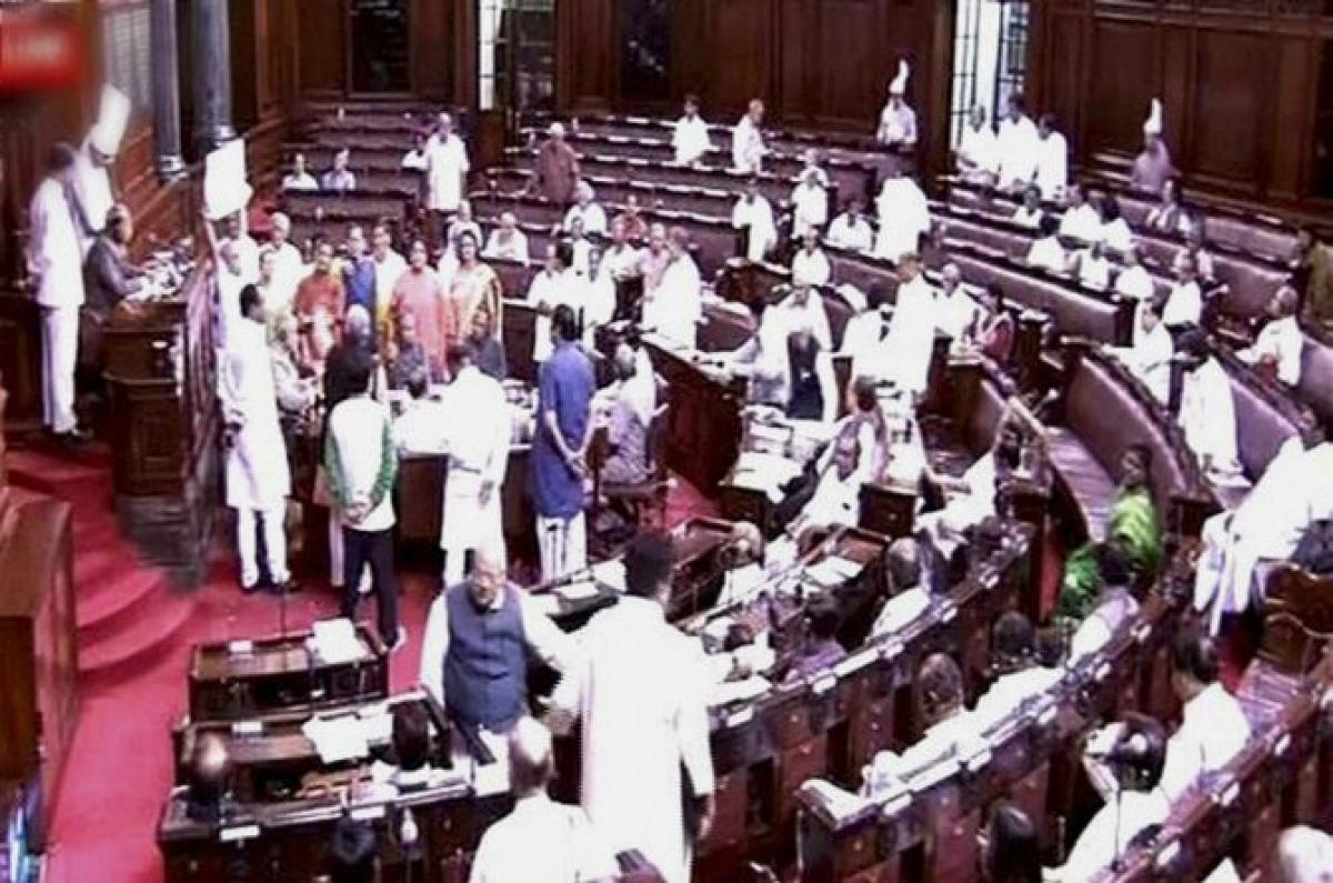 Rajya Sabha adjourned for the day amid Opposition protests on demonetization